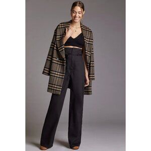 Anthropologie Boyish Cinched Straight Leg High Rise Pants Black NWT Size 31